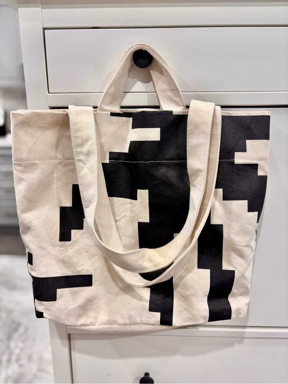 Canvas Tote Bag with Black Graphic Palm - Fight club 2.0 - Picture 3 of 5